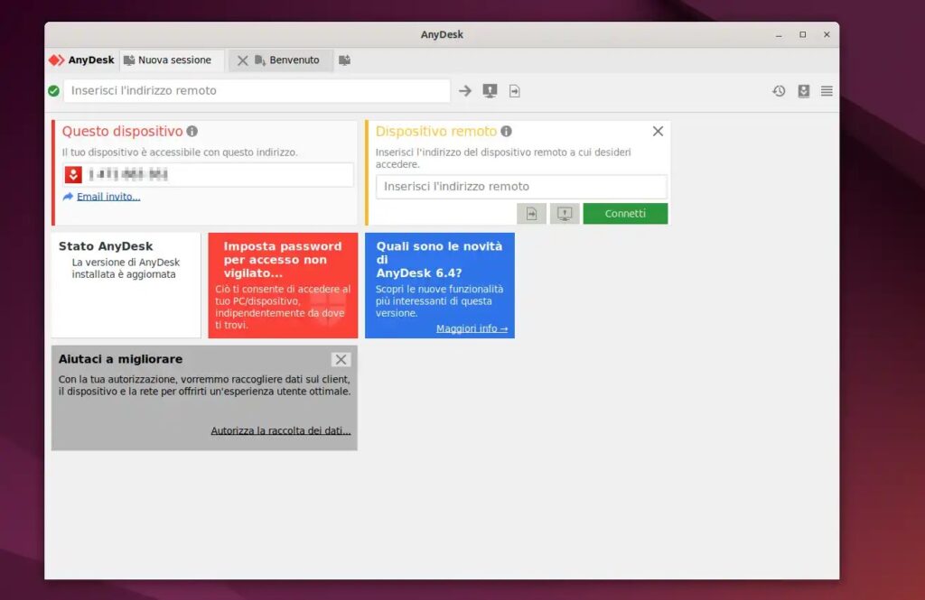 AnyDesk su Ubuntu Linux
