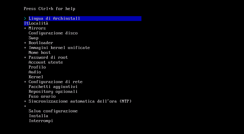 Archinstall in Arch Linux