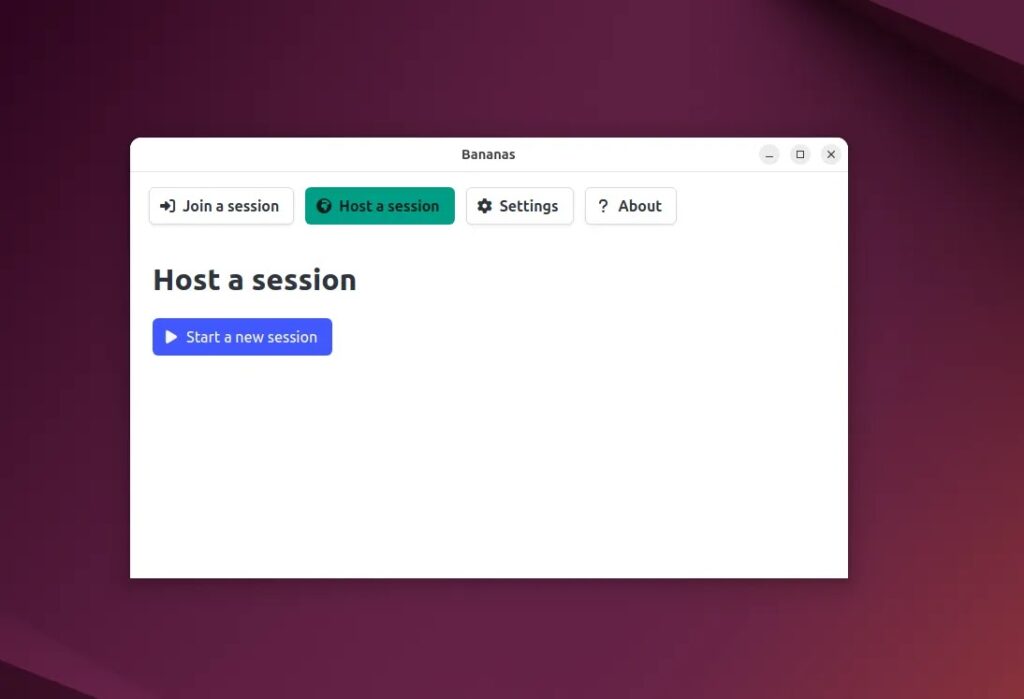 Bananas Screen Sharing