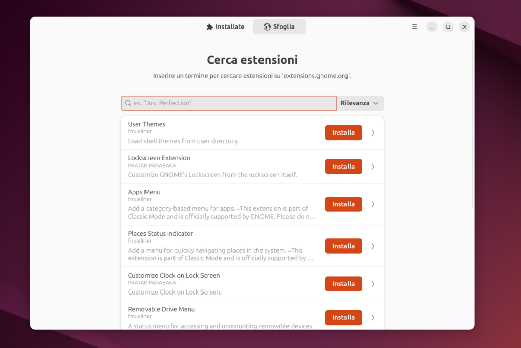 GNOME Extension Manager