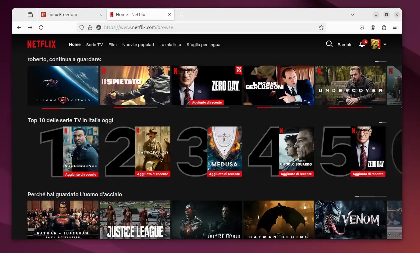 Netflix su Ubuntu Linux