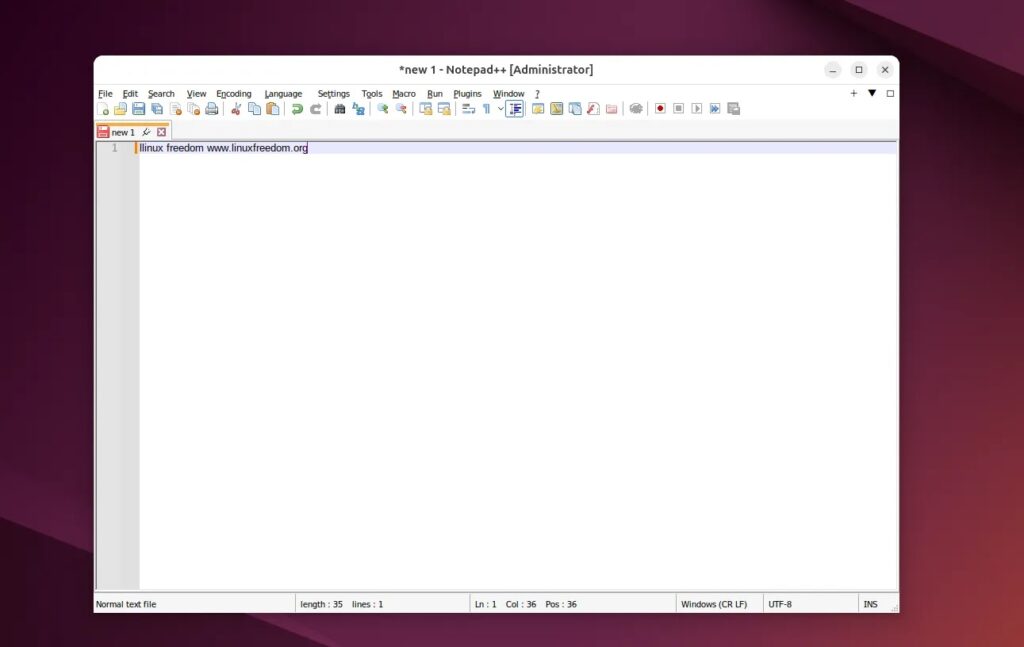 Notepad++ su Ubuntu