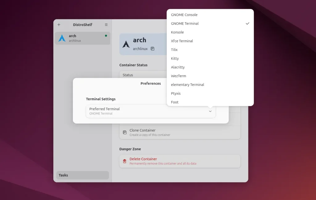 DistroShelf Settings