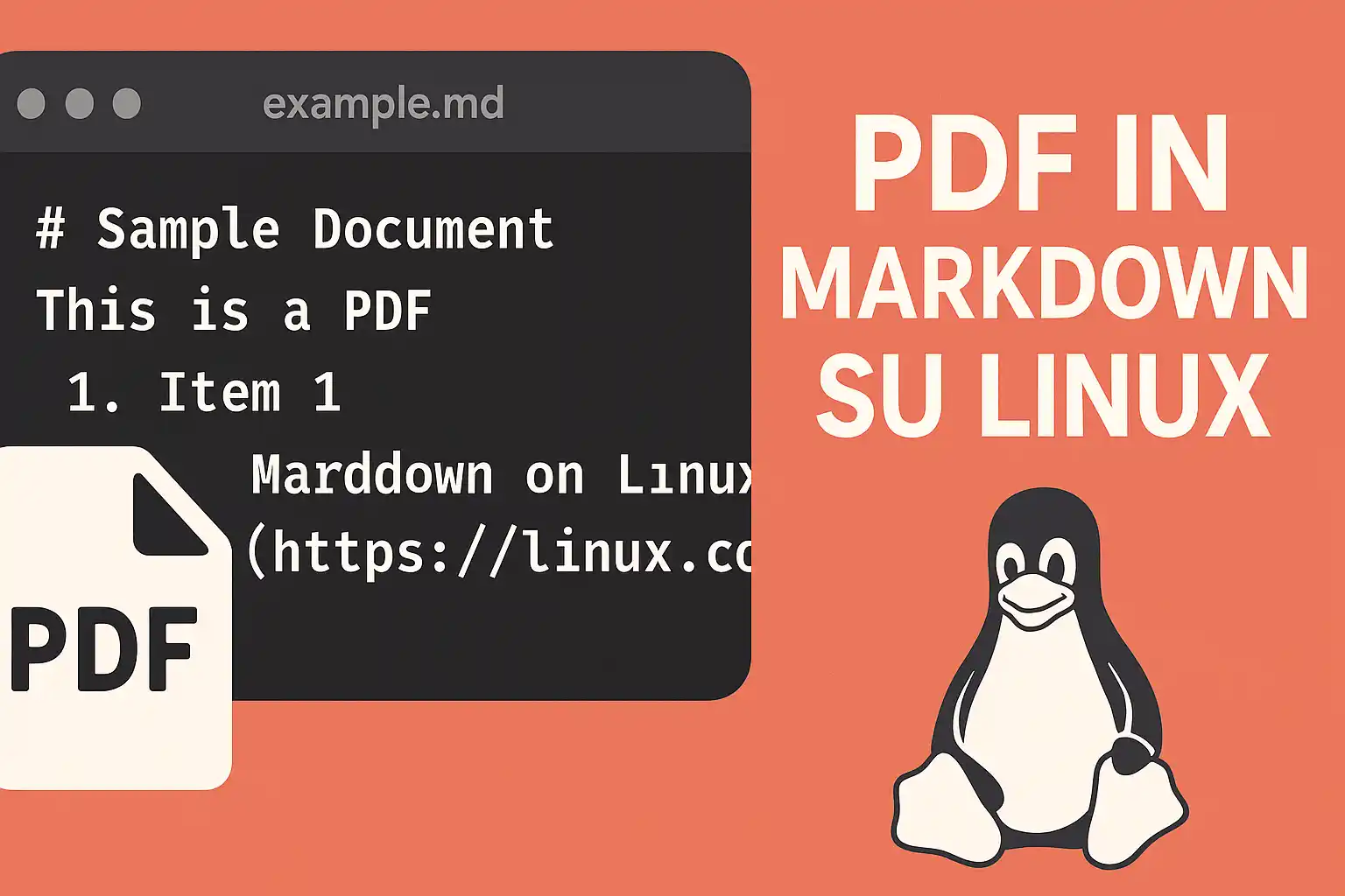 convertire un pdf in markdown su linux