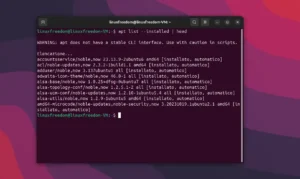 elenco pacchetti ubuntu
