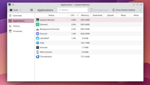 KDE System Monitor