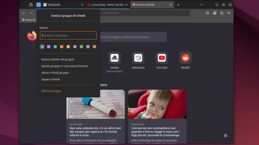Firefox Gruppi di Schede