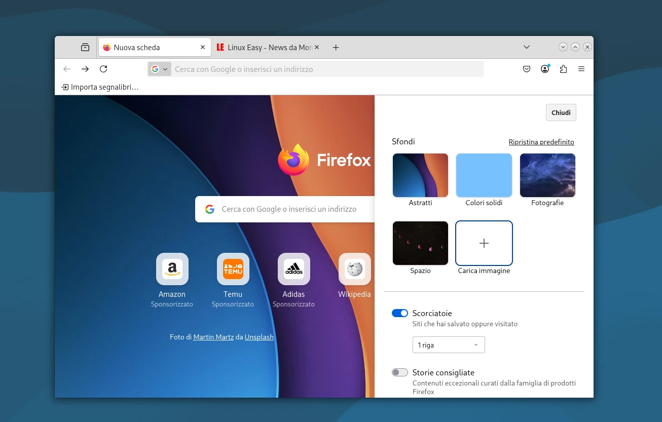 firefox new tab