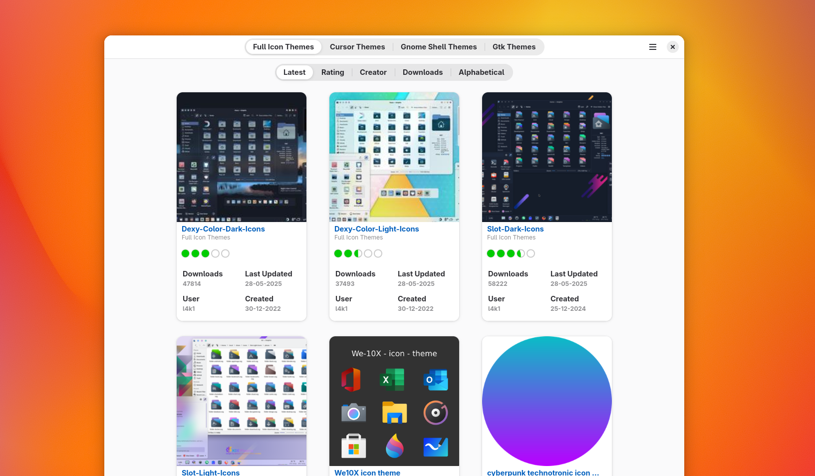 Linux Theme Store il gestore di temi per Linux