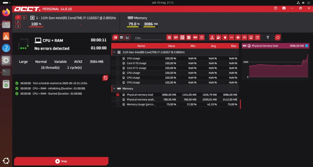 OCCT Ubuntu