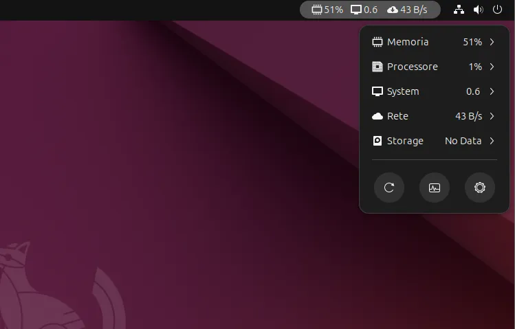 Vitals in GNOME