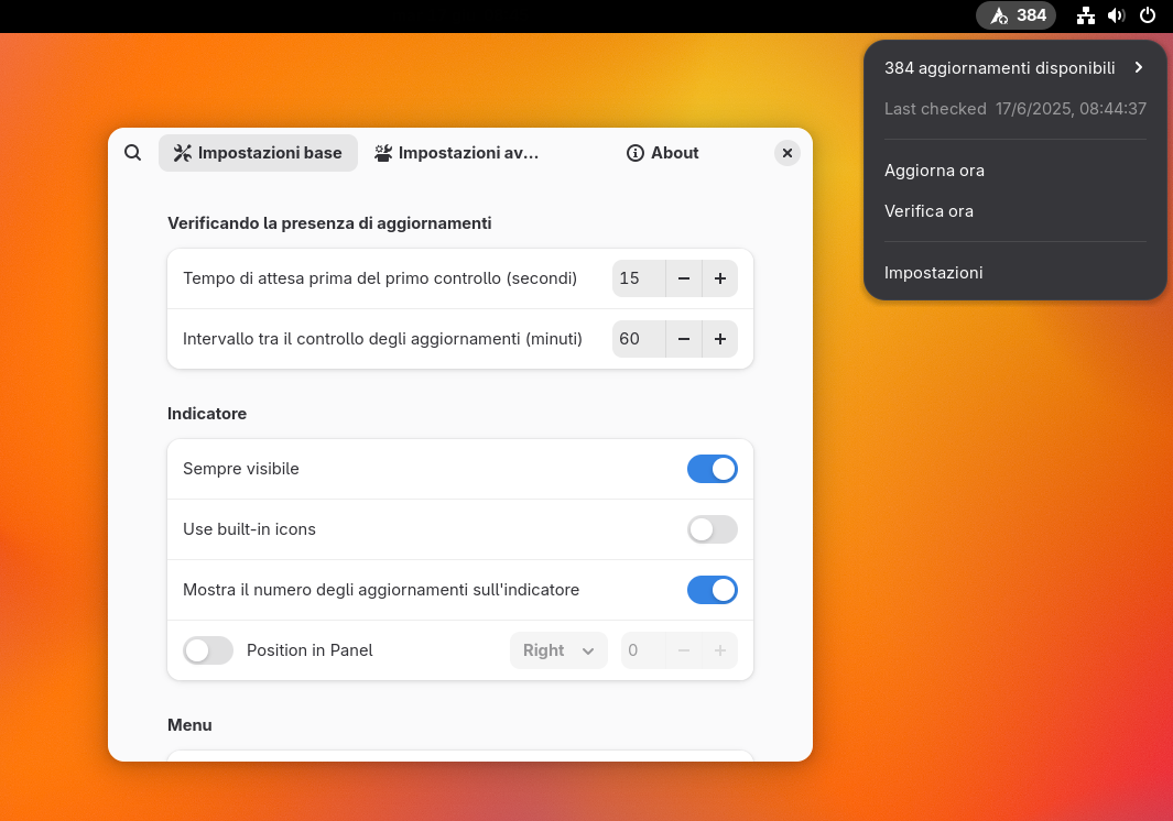 arch update gnome indicator