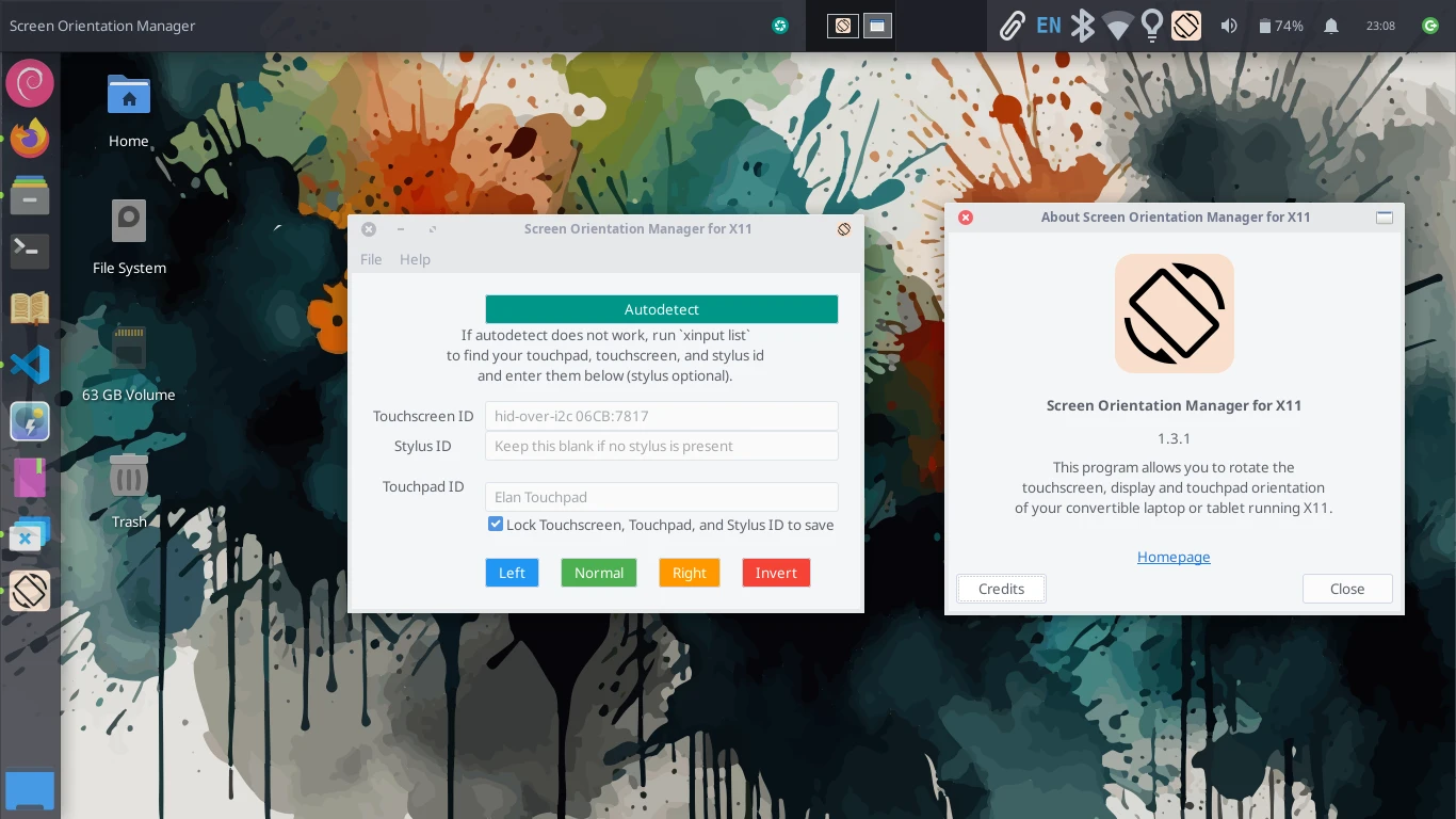screen orientation manager