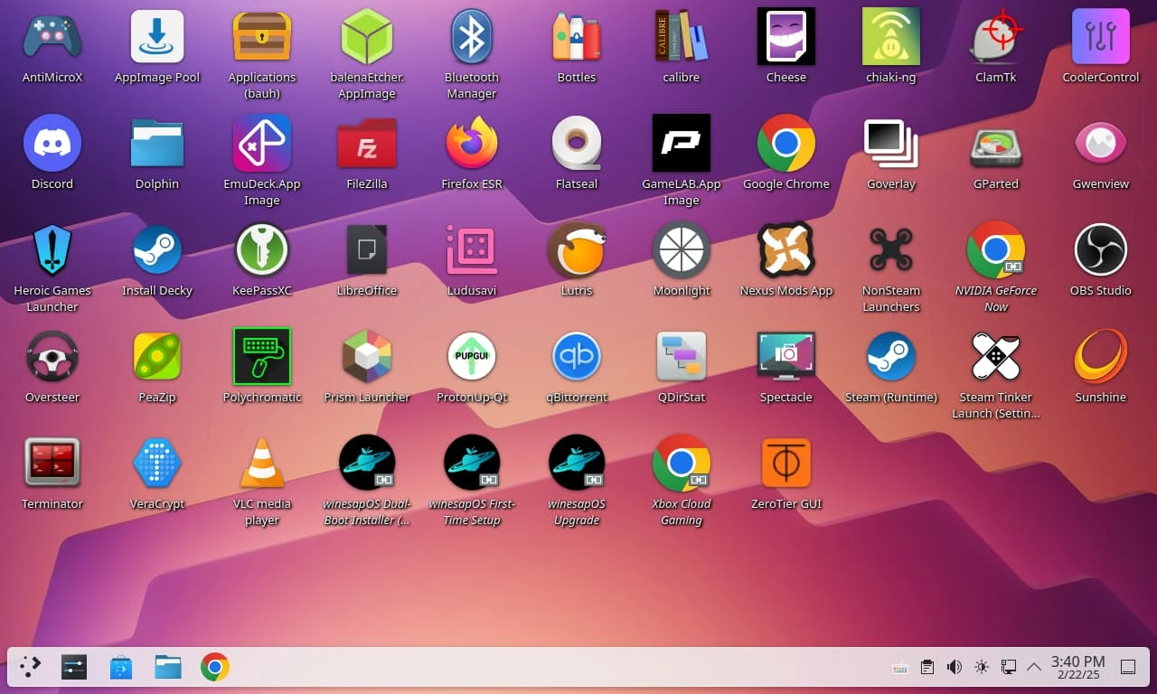 winesapos desktop performance