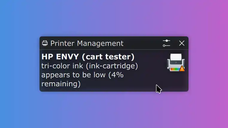 kde print ink level