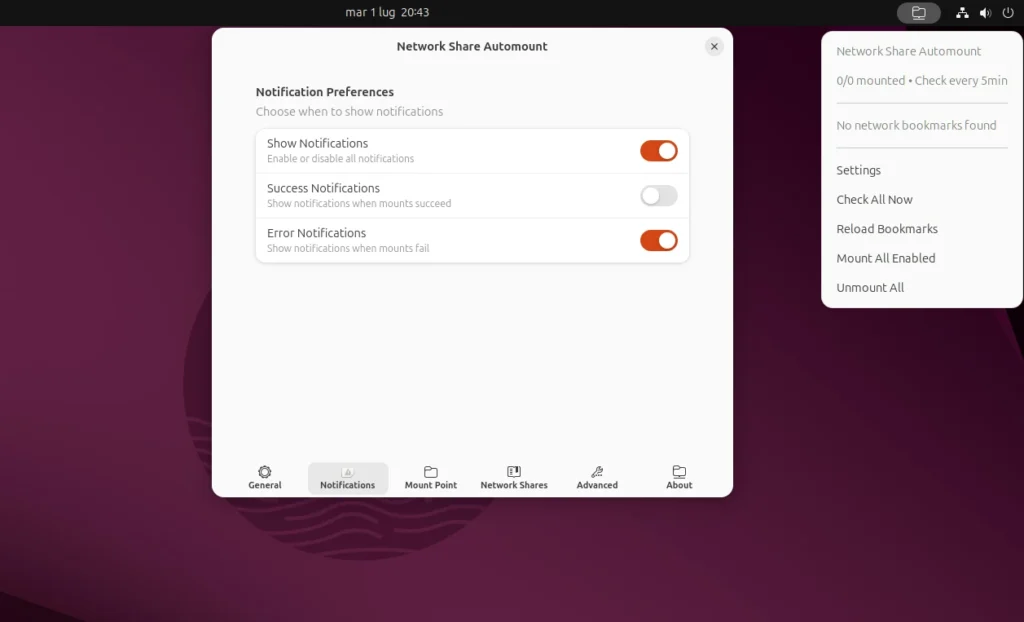 network share automount