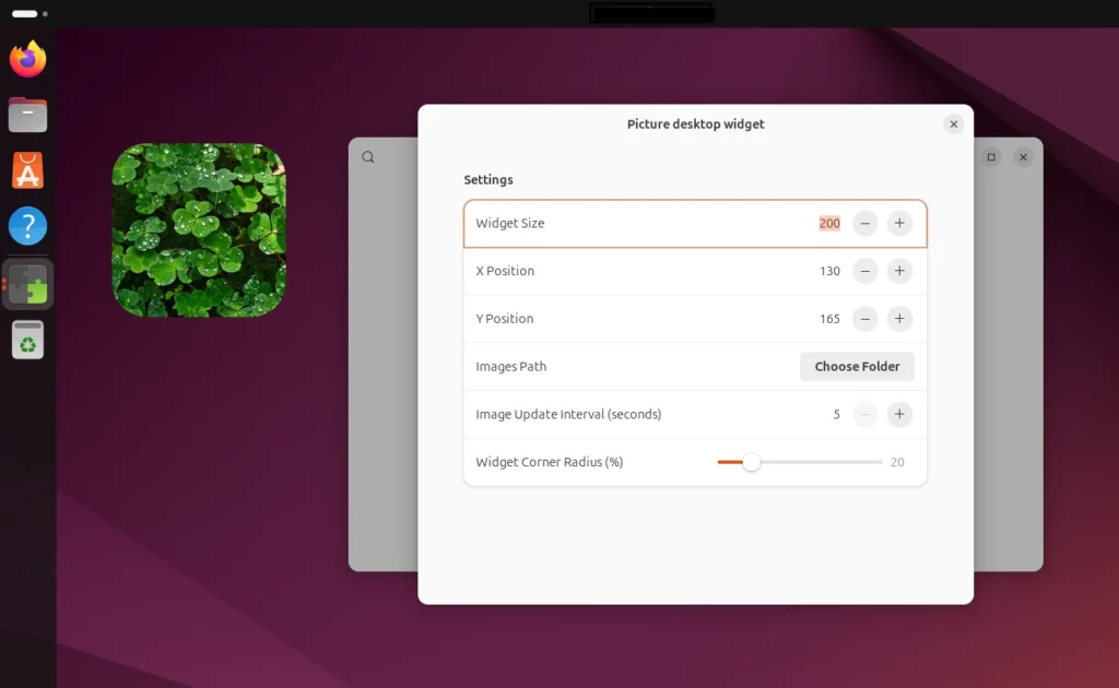 picture desktop widget