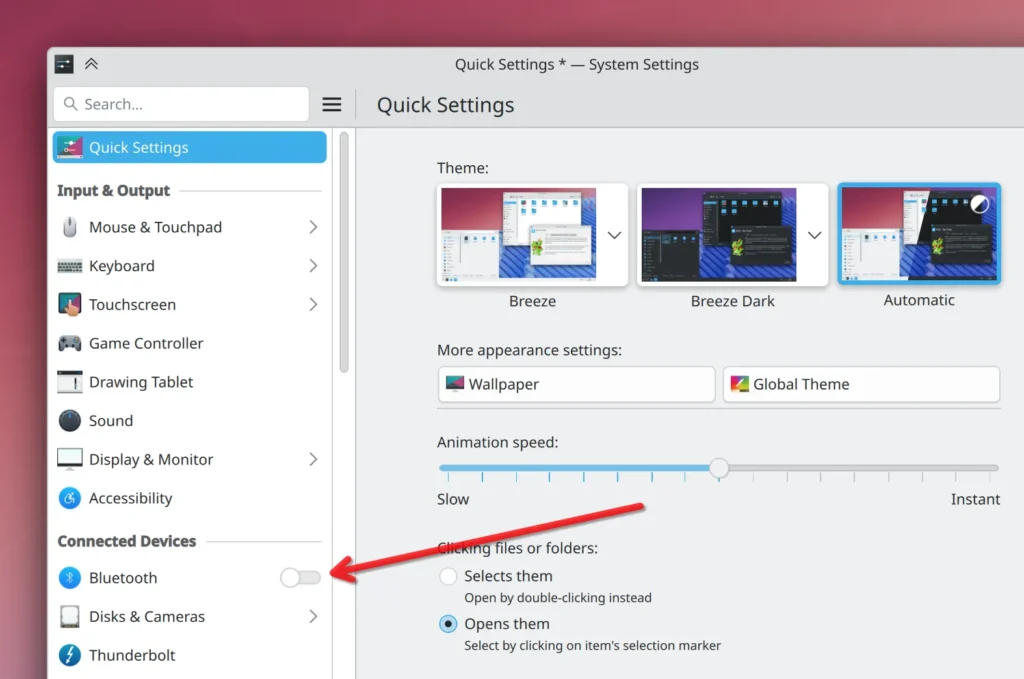 bluetooth quick toggle