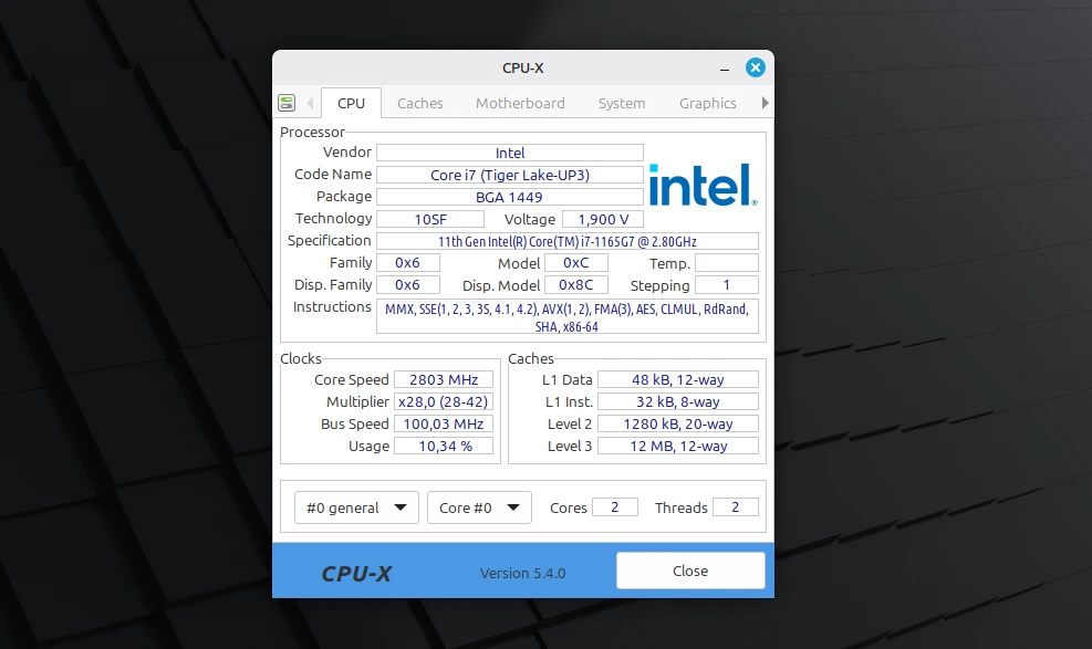 cpu x linux