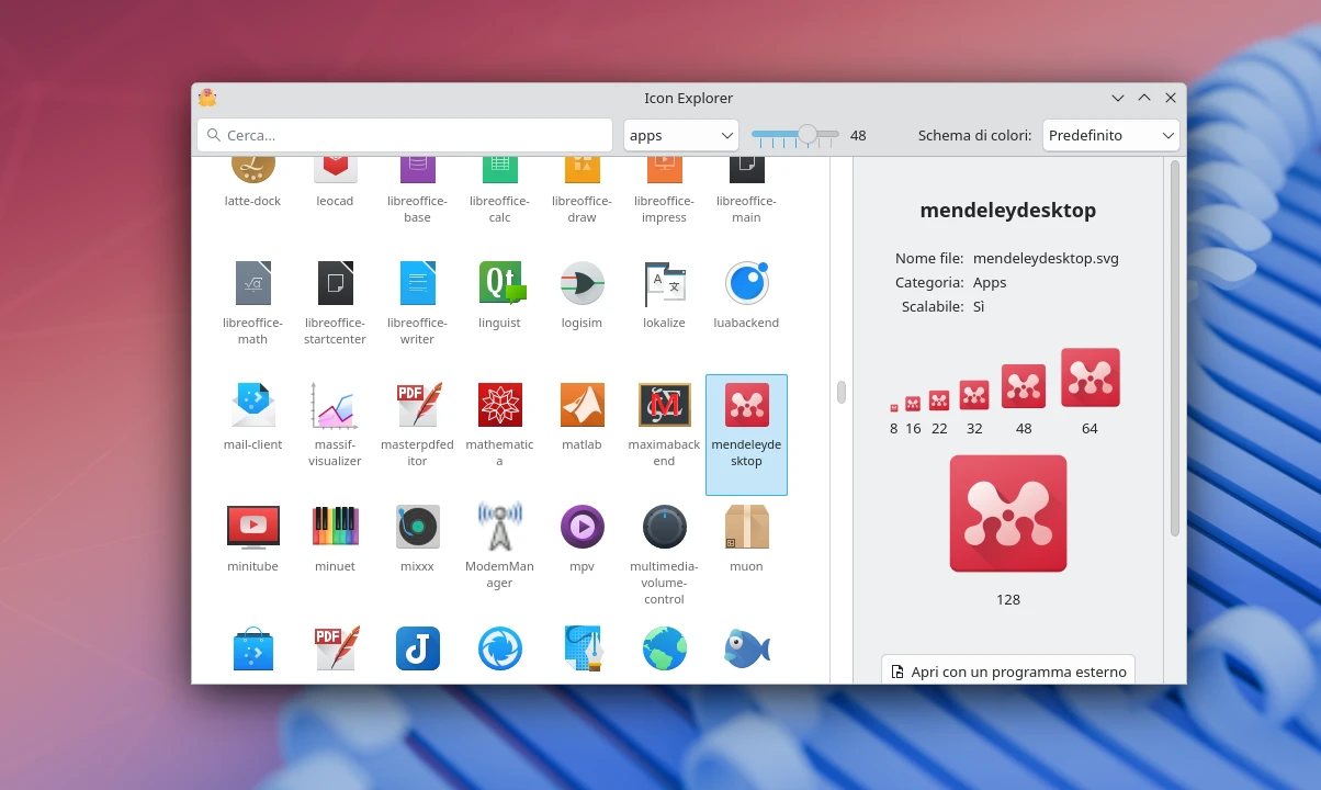 Icon Explorer KDE Linux
