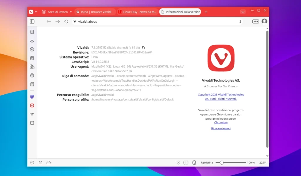 Vivaldi 7.6 linux