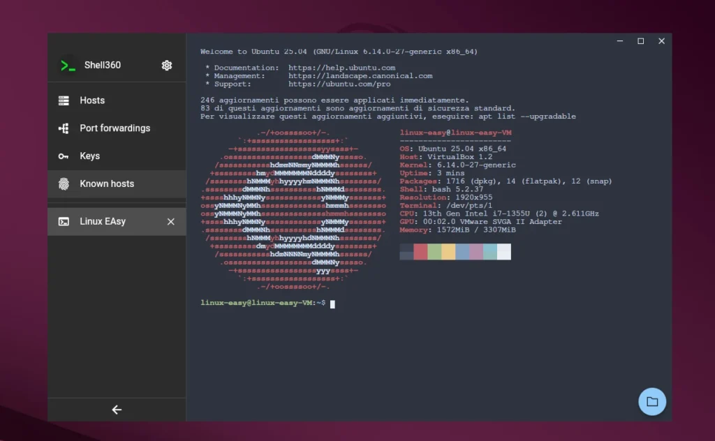shell360 ubuntu