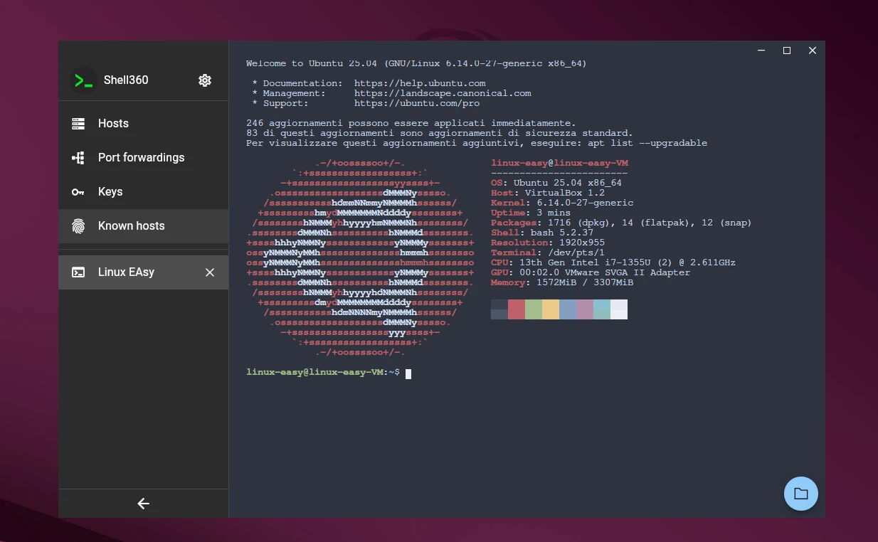 shell360 ubuntu