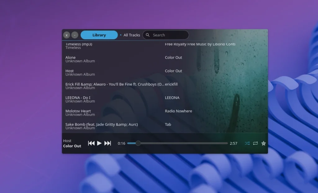 Bix Plasma Player kde