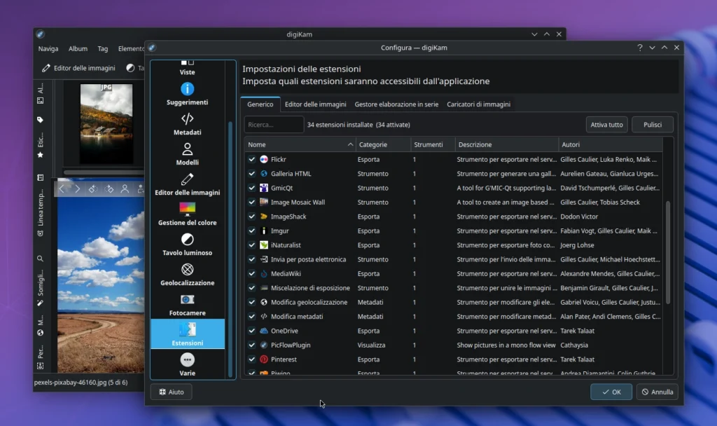 digiKam 8.8.0 Preferenze