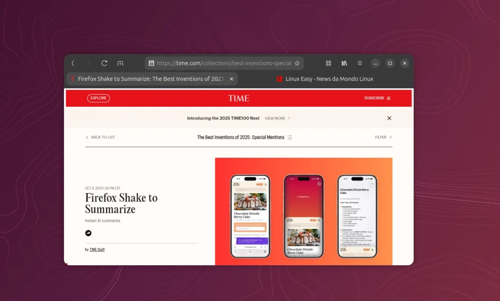 Mozilla Firefox tra le migliori invenzioni del 2025 secondo TIME
