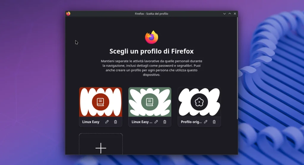 firefox gestione profili