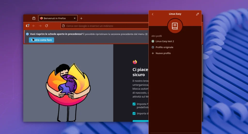 firefox gestione profili menu