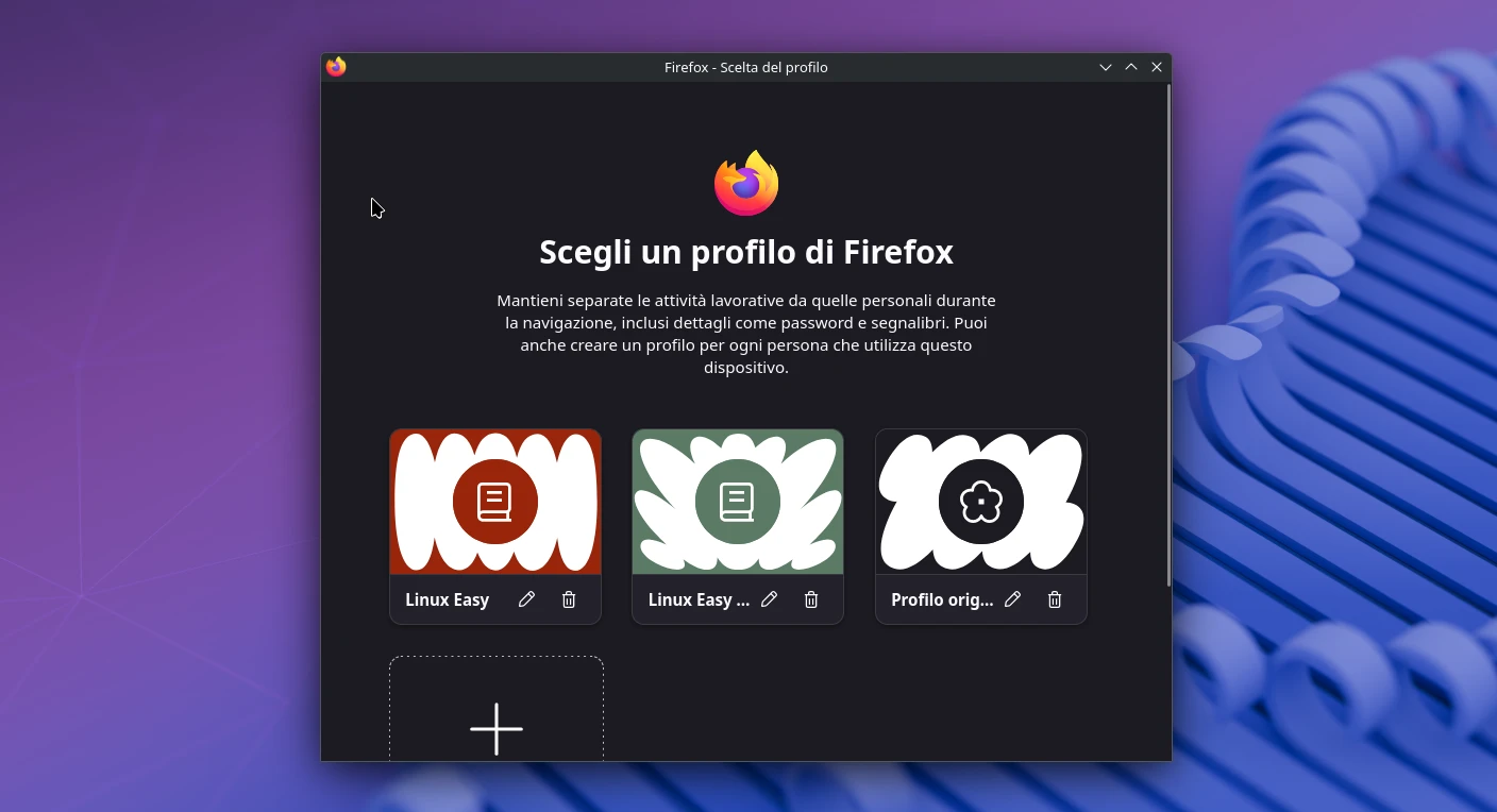 firefox gestione profili