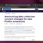Firefox rafforza la privacy: obbligo di dichiarazione per la raccolta dati nelle estensioni