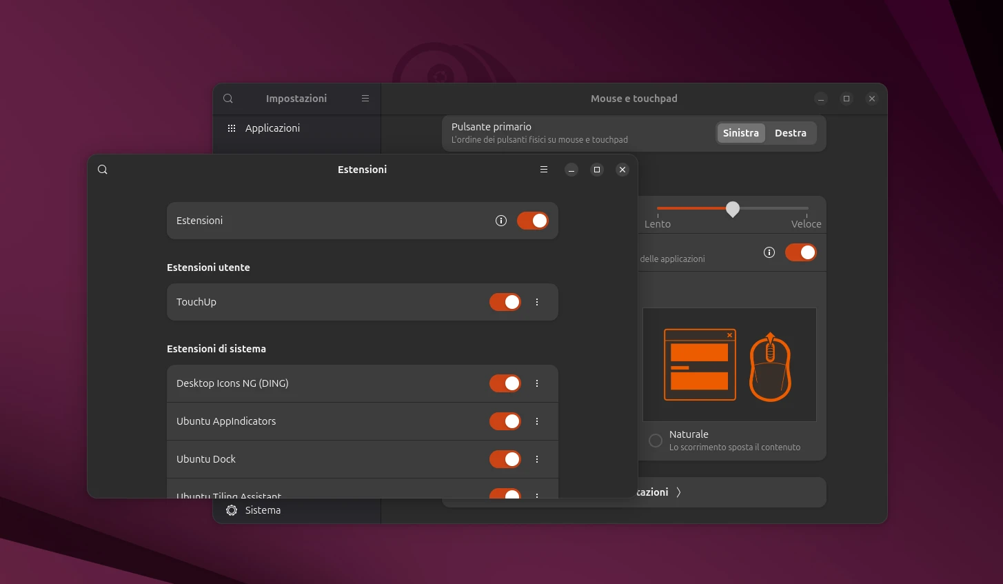 gnome extension touchup