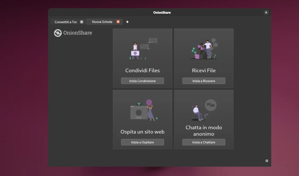 OnionShare su Linux
