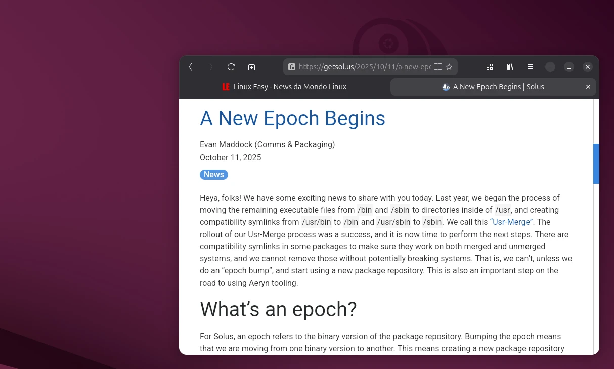 Scopri di più sull'articolo Solus inaugura una nuova epoca: nasce il repository Polaris