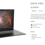 Oryx Pro il nuovo laptop Linux di System76 con Cosmic Desktop Beta