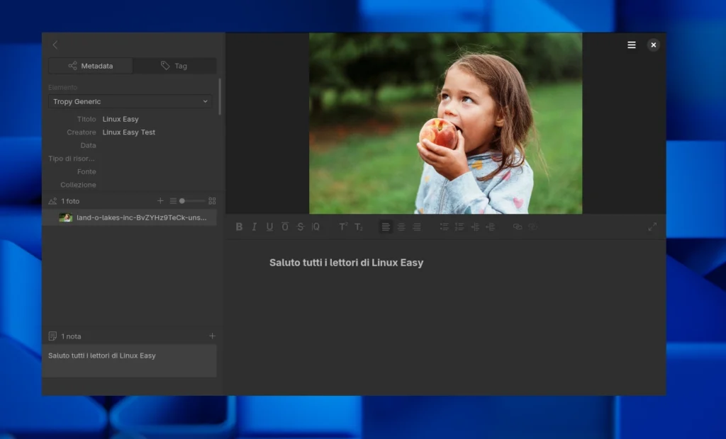 Tropy Note Image Linux