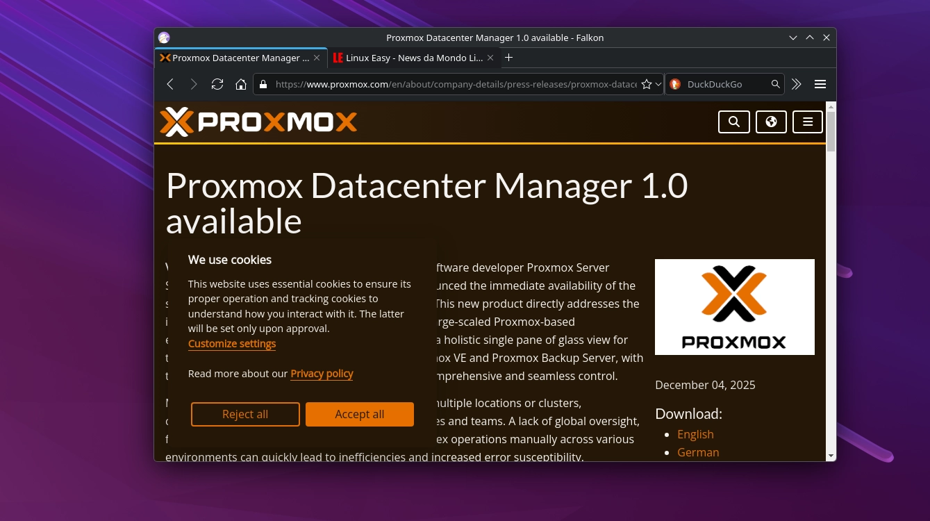 Proxmox Datacenter Manager 1.0