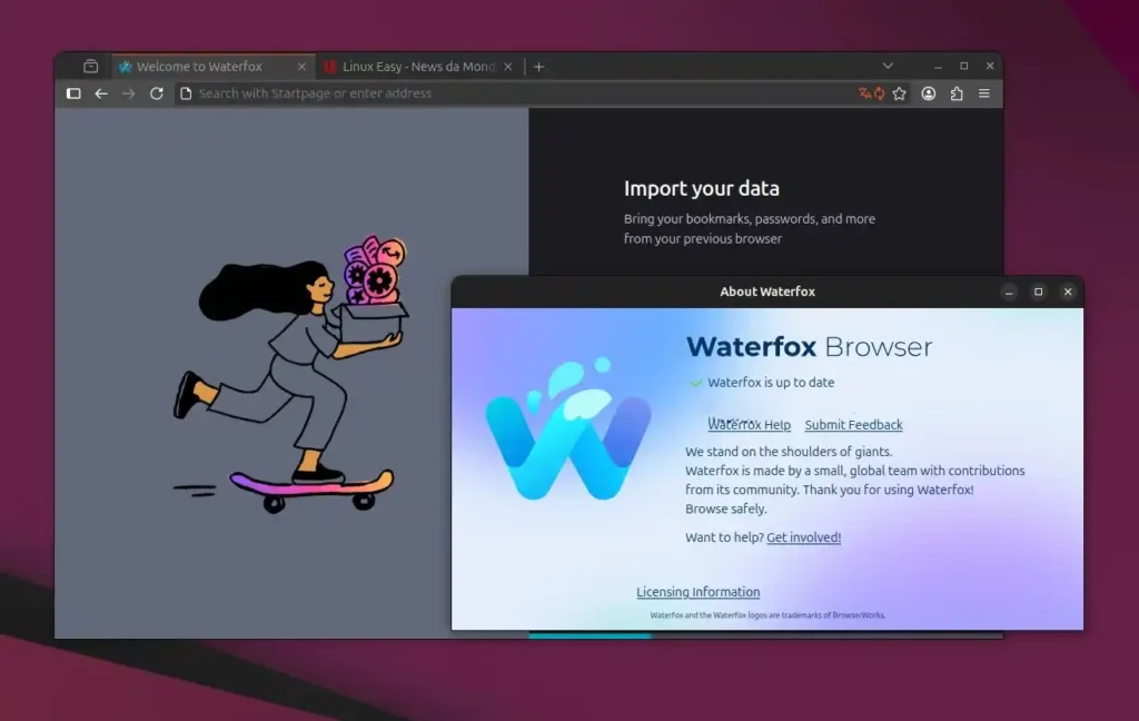 waterfox linux