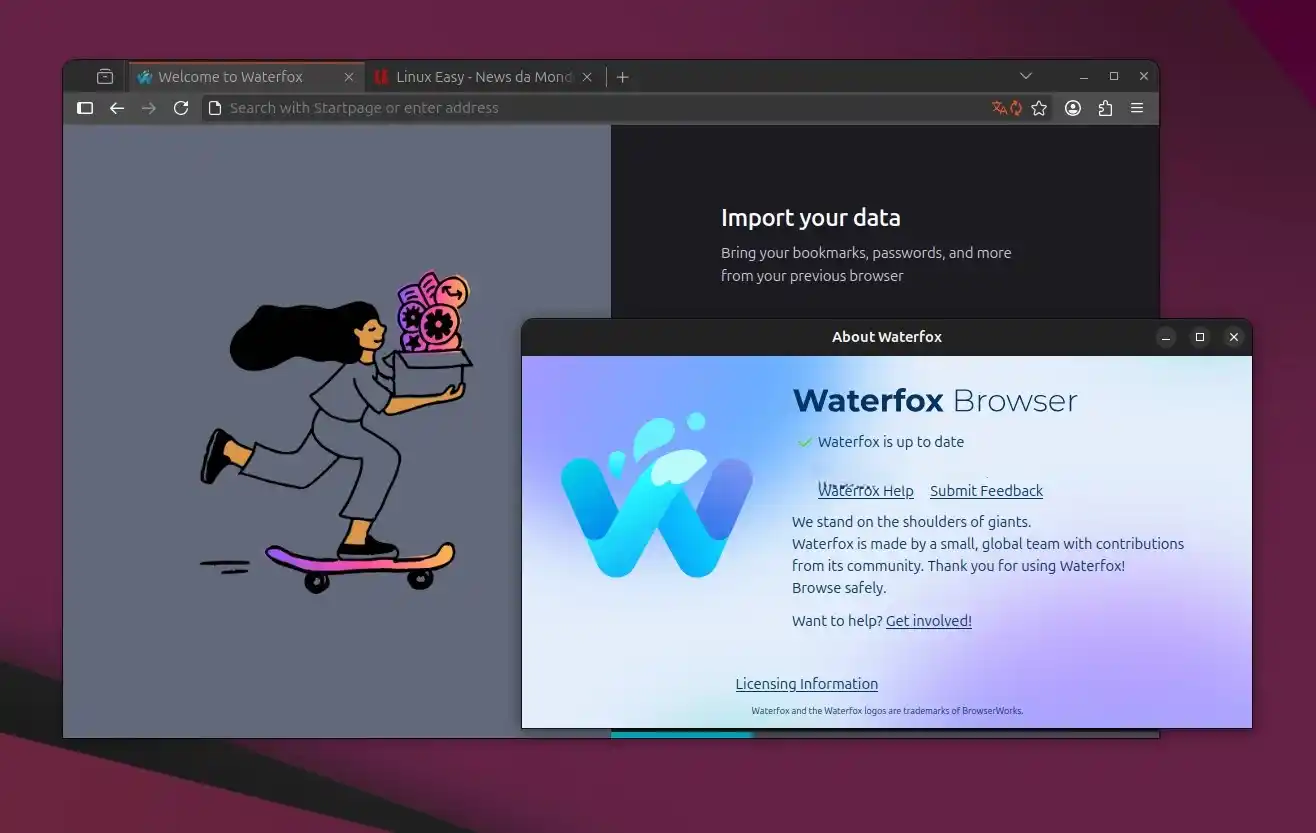 waterfox linux