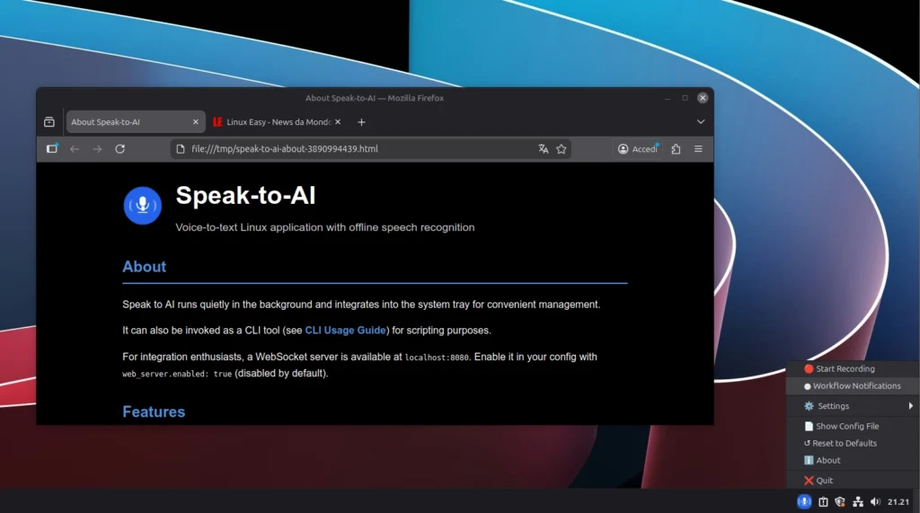 Speak to AI Linux