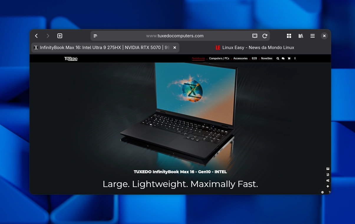 TUXEDO InfinityBook Max 16 Gen10 INTEL