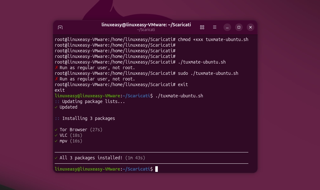 TuxMate Ubuntu script