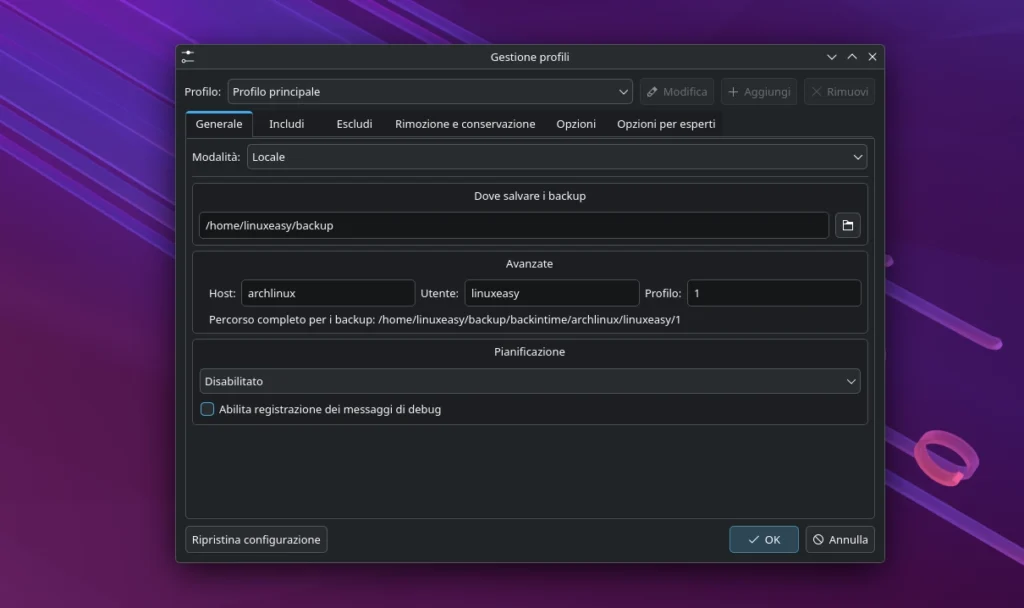 backintime kde linux