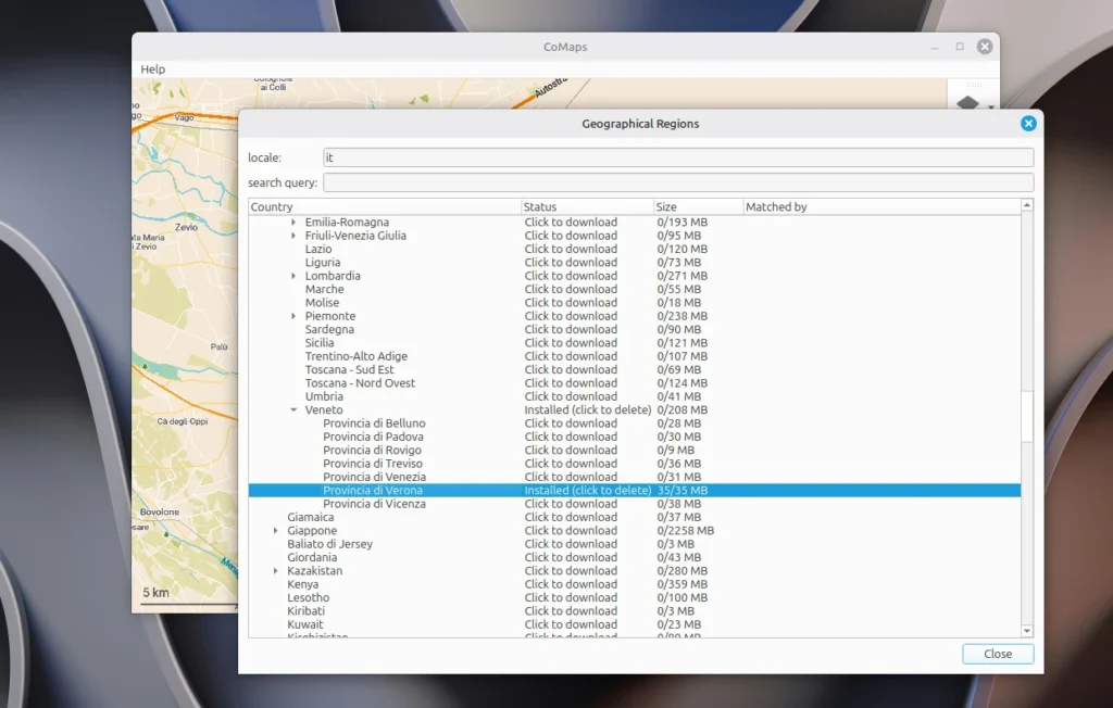 comaps download maps offline
