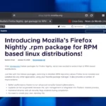 Firefox Nightly: Mozilla lancia i pacchetti RPM ufficiali