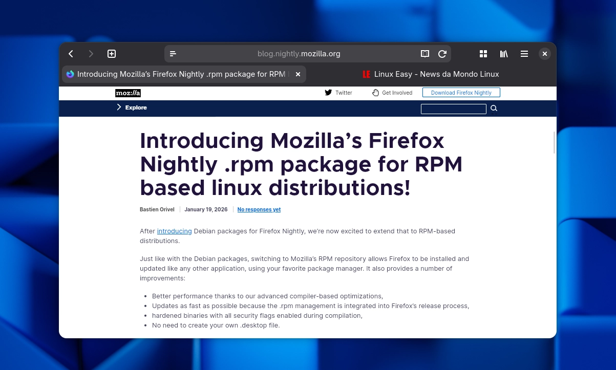 firefox Nightly rpm