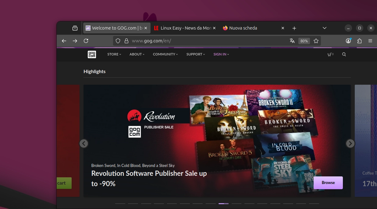 gog store linux